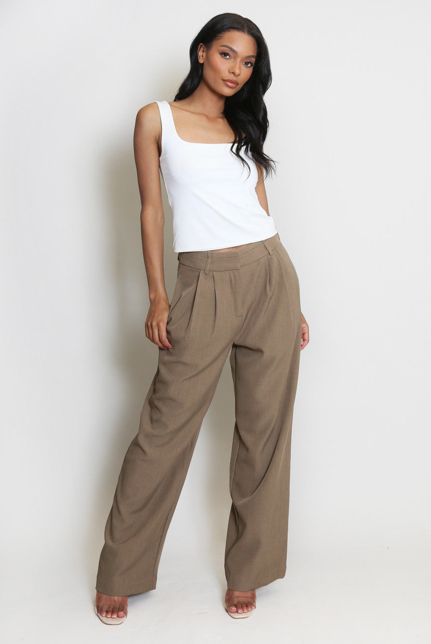 Tailored Wide Leg Trouser