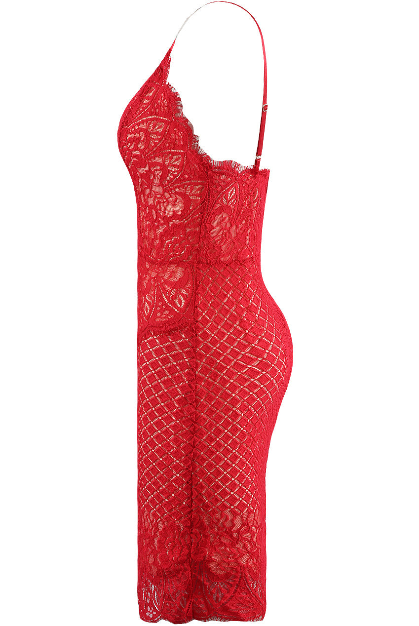 Scallop Lace Cami Dress