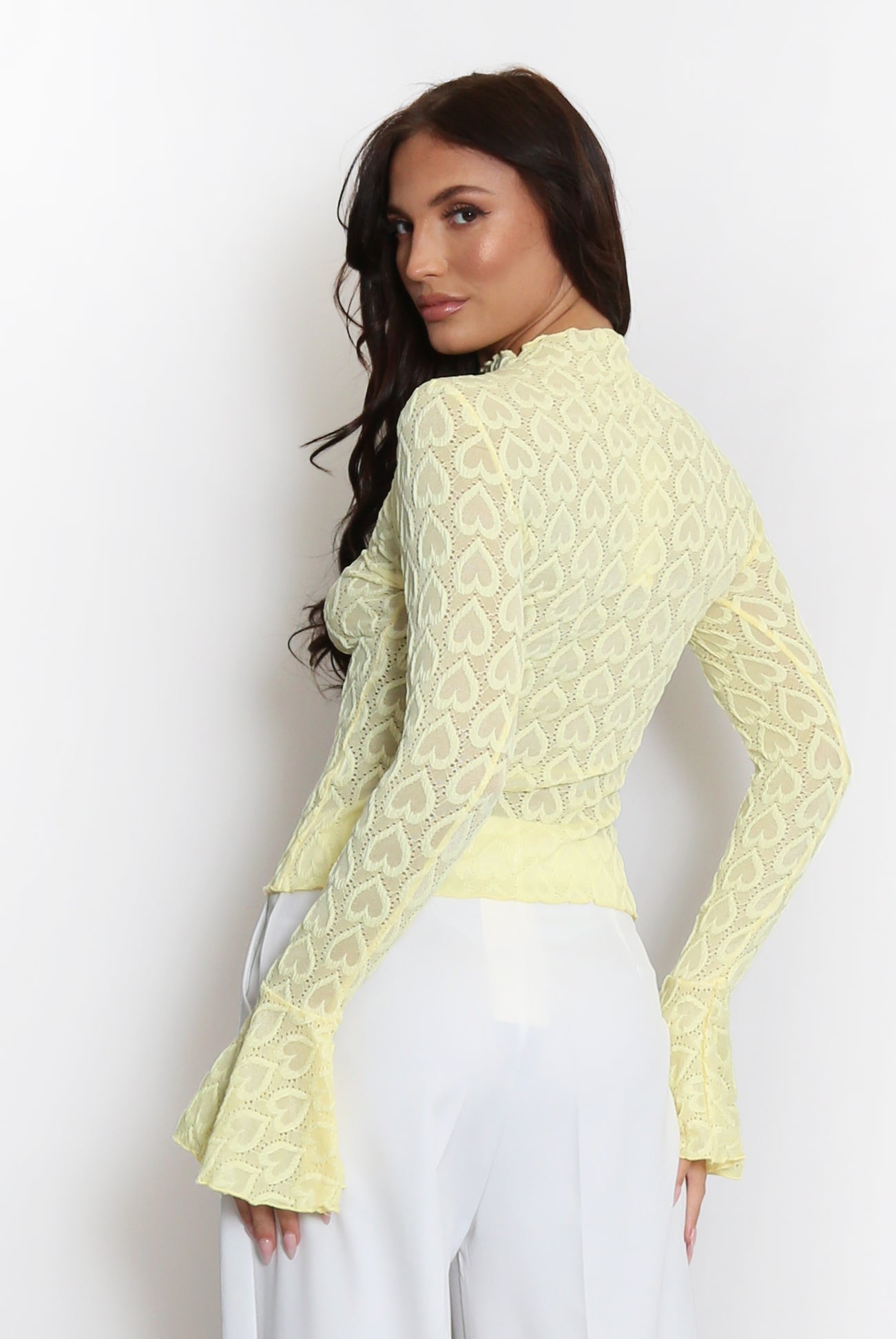 Heart Lace Flute Cuff Top