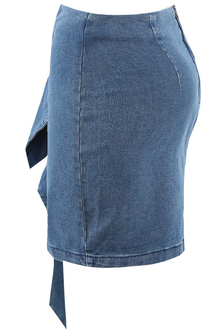 Corsage Denim Mini Skirt