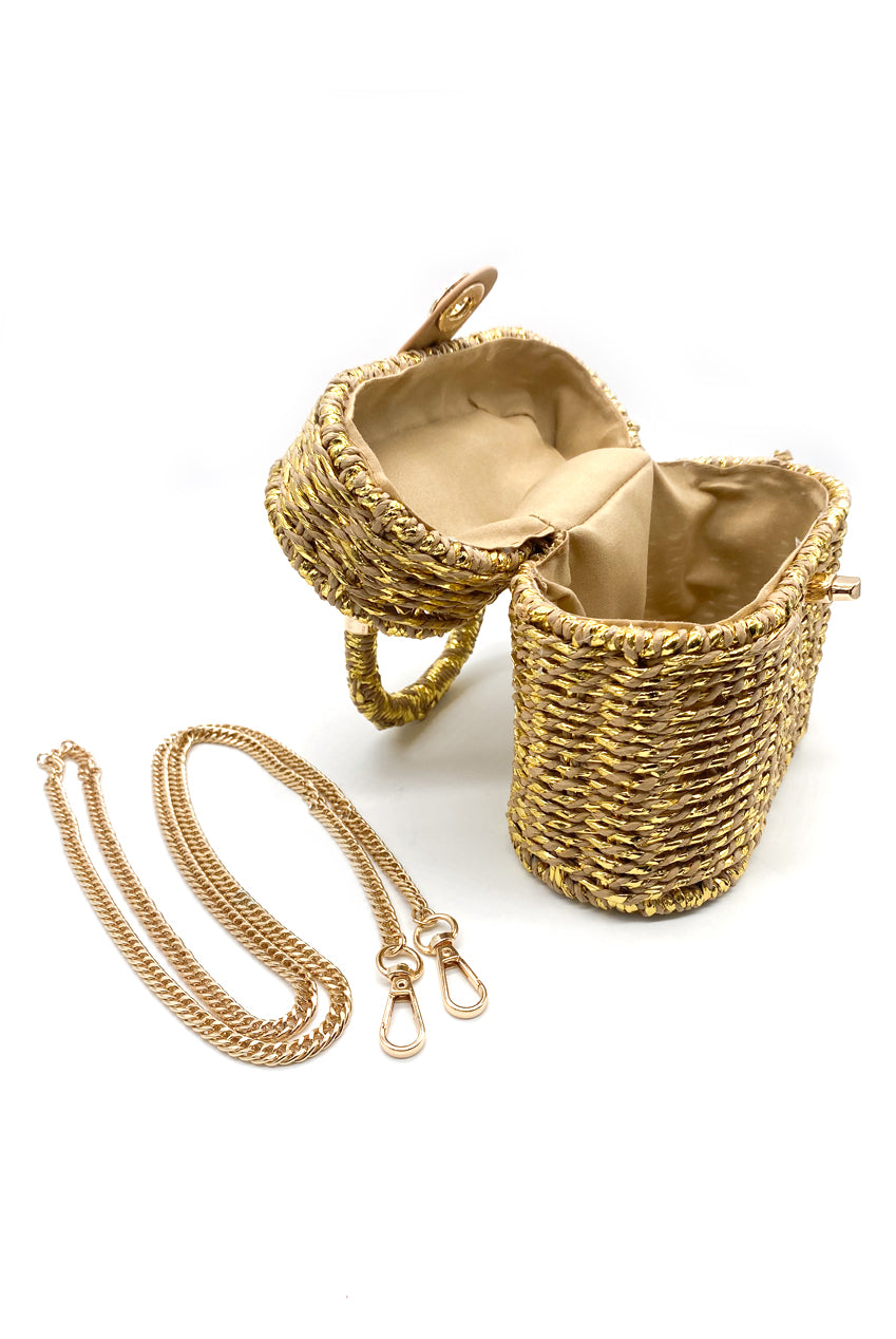 Wicker Box Bag