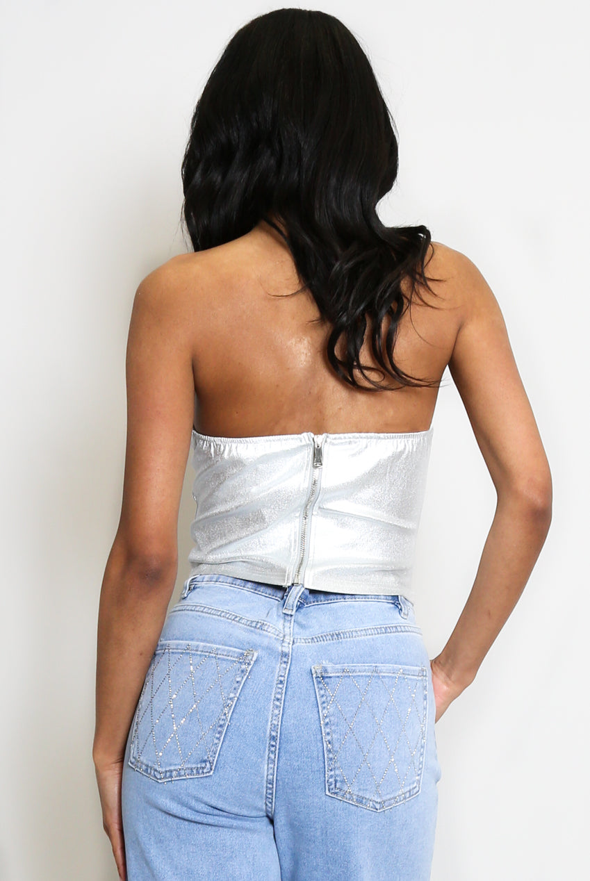 Metallic Corset Tops
