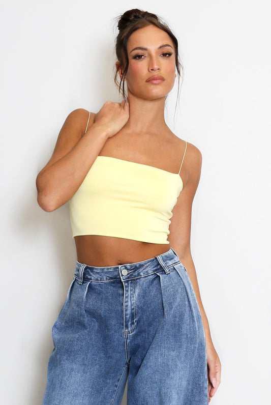 Block Cropped Cami Top