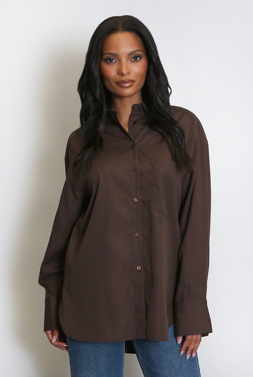 Button Up Plain Shirt Cotton