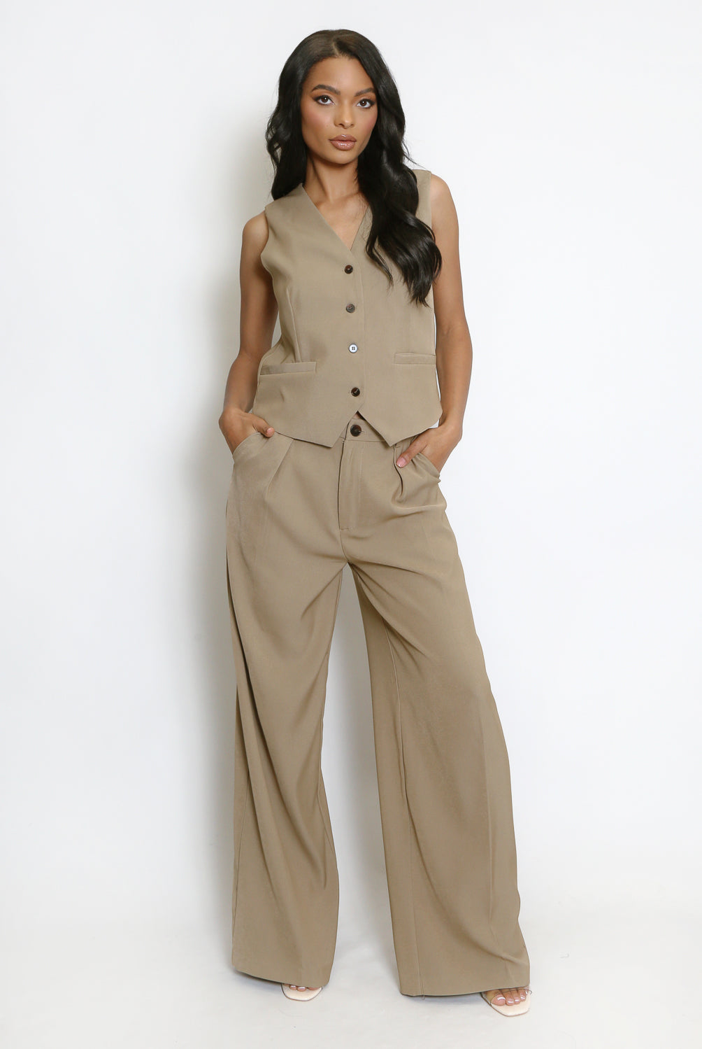 Tailored Wide Leg Trouser