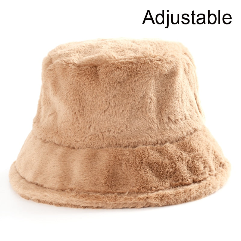 Winter Faux Fur Bucket Hat