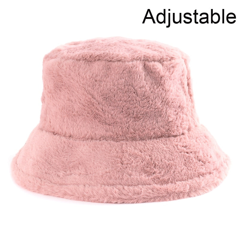 Winter Faux Fur Bucket Hat