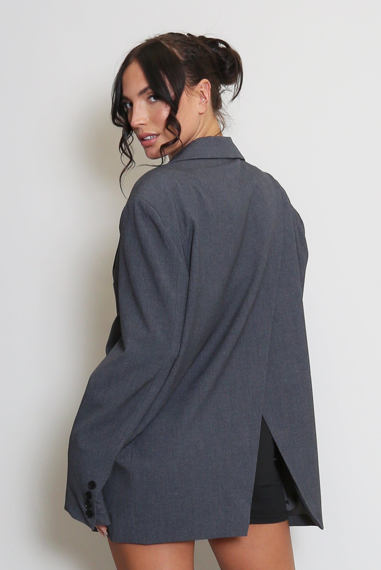 Oversized Crossover Back Blazer