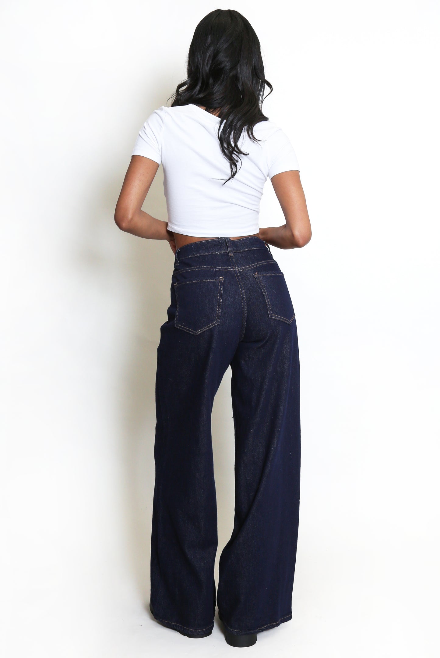 Indigo Blue Wide Leg Jeans