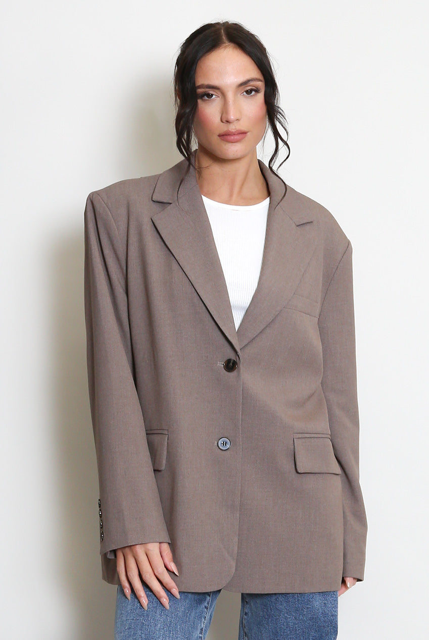 Oversized Crossover Back Blazer