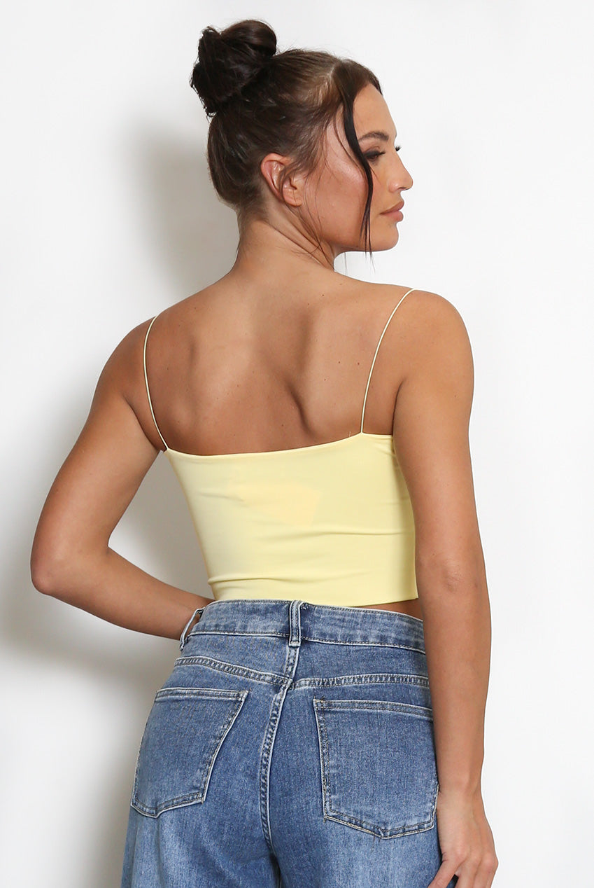 Block Cropped Cami Top