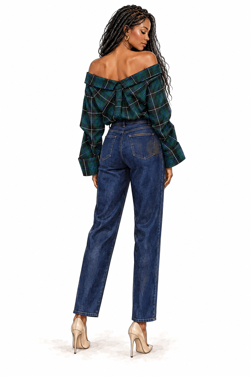 Lana Green Plaid