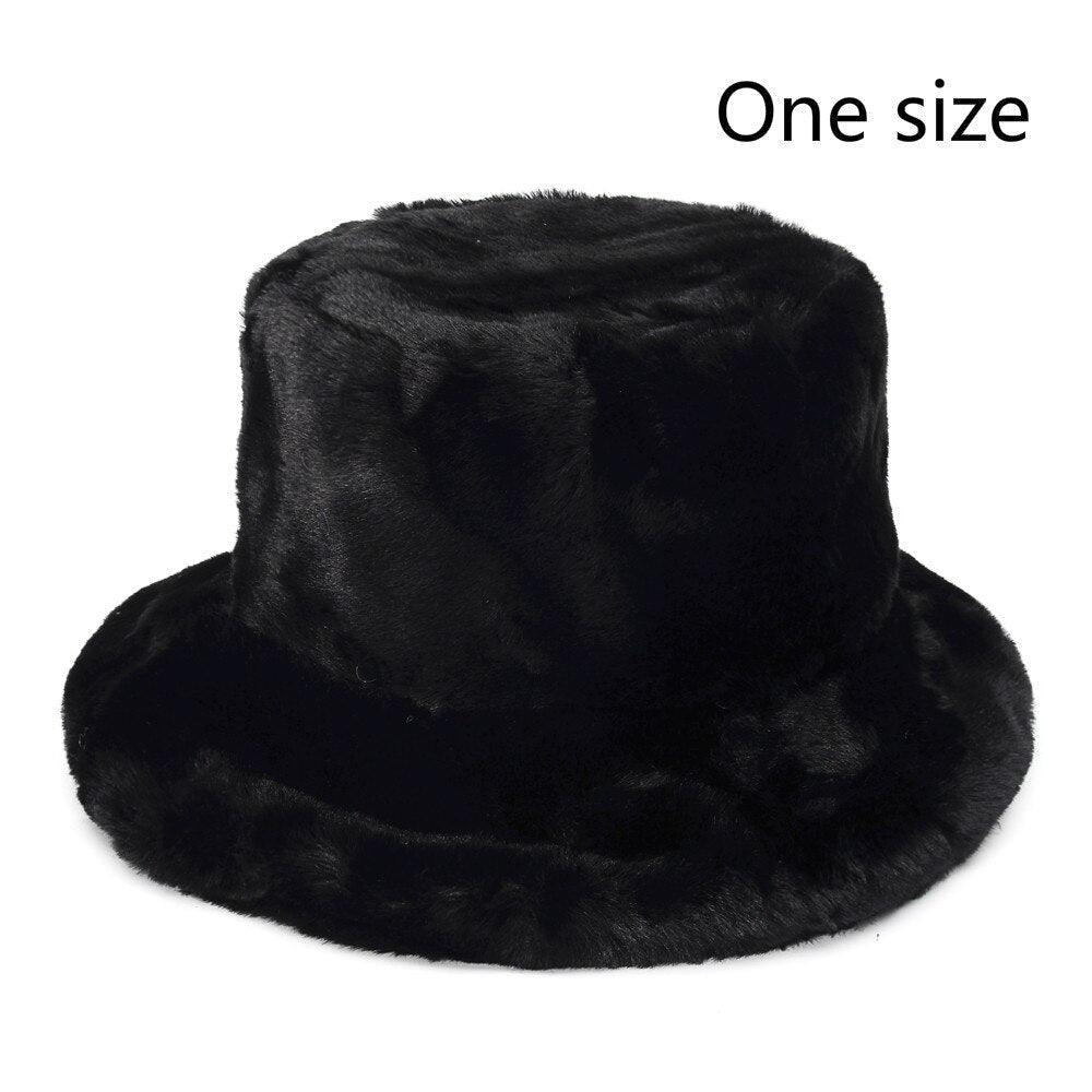 Winter Faux Fur Bucket Hat