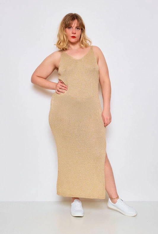 The golden dress