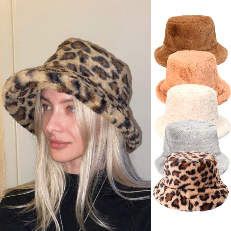 Winter Faux Fur Bucket Hat